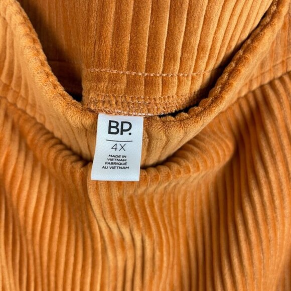 Bp. Women Stretch Ribbed Pull One Flare Leg Pants Size 4X Orange Polyester/Spand - Picture 3 of 6